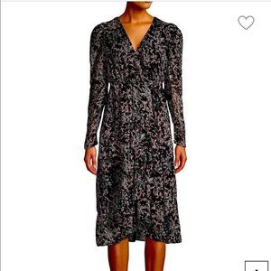 ANTHROPOLOGIE LEA & VIOLA Puff Sleeves  Wrap Dress